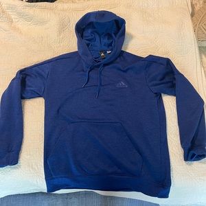 Men Adidas Climawarm Hoodie Blue Medium